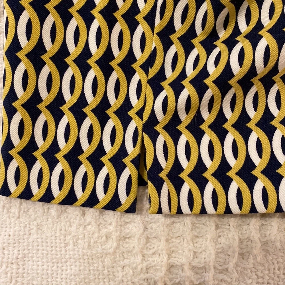 Geometric Patterned - Talbots Chatham Ankle Pant - Size 14 - Navy, White - Picture 4 of 5